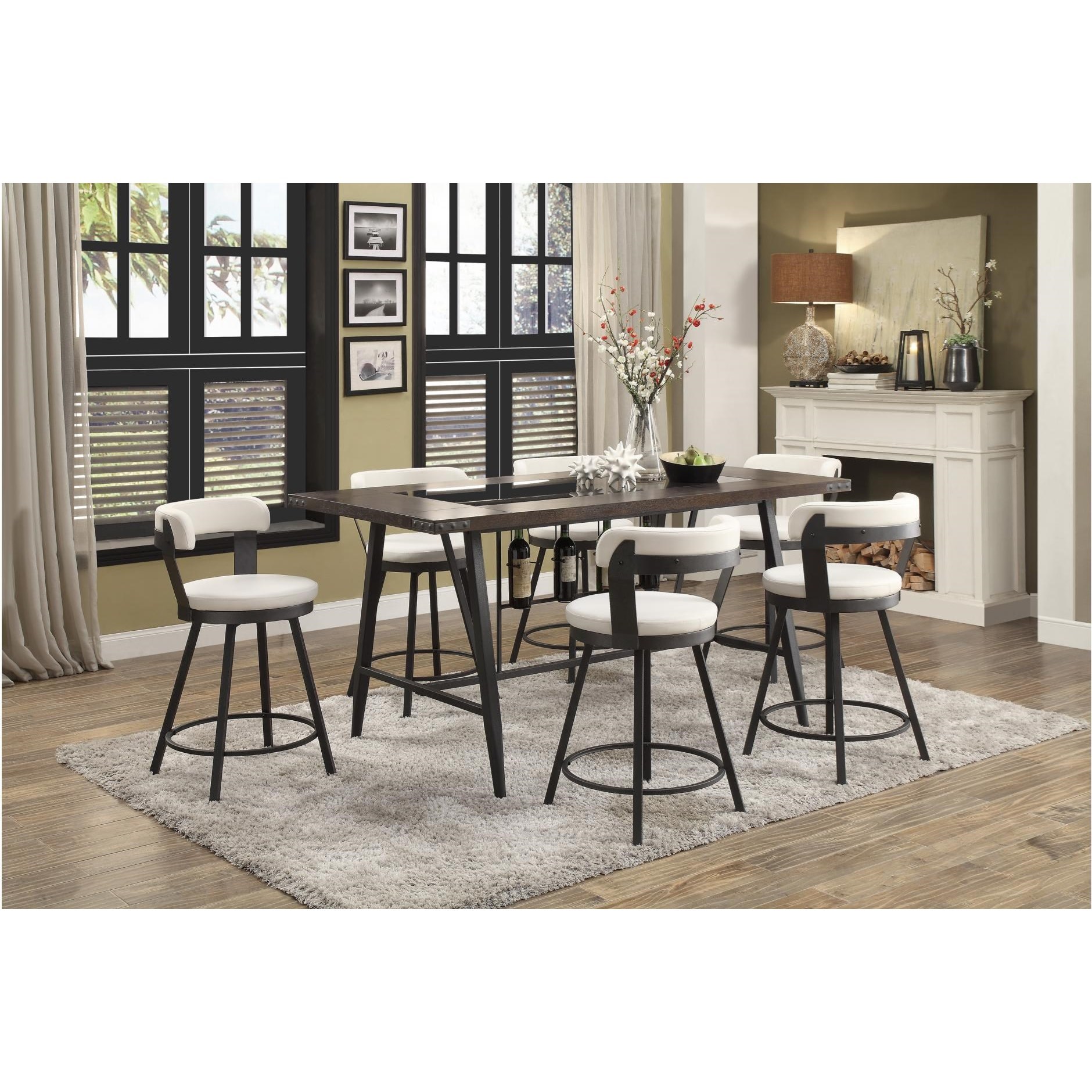 Homelegance appert swivel shop counter height chair